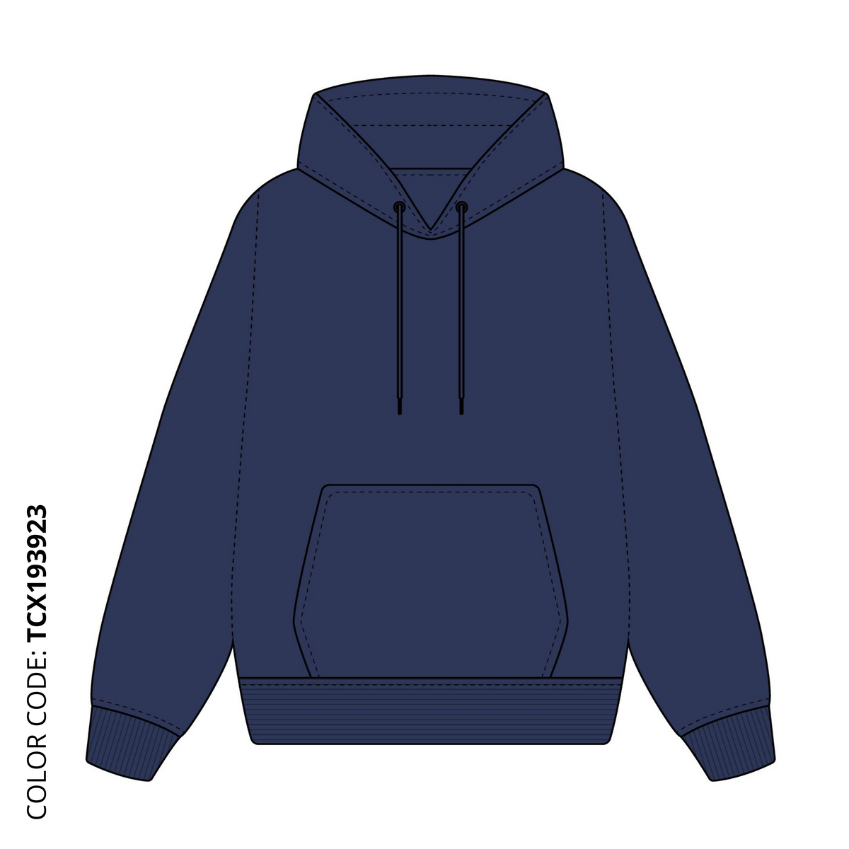 Navy Blue Hoodie TCX193923